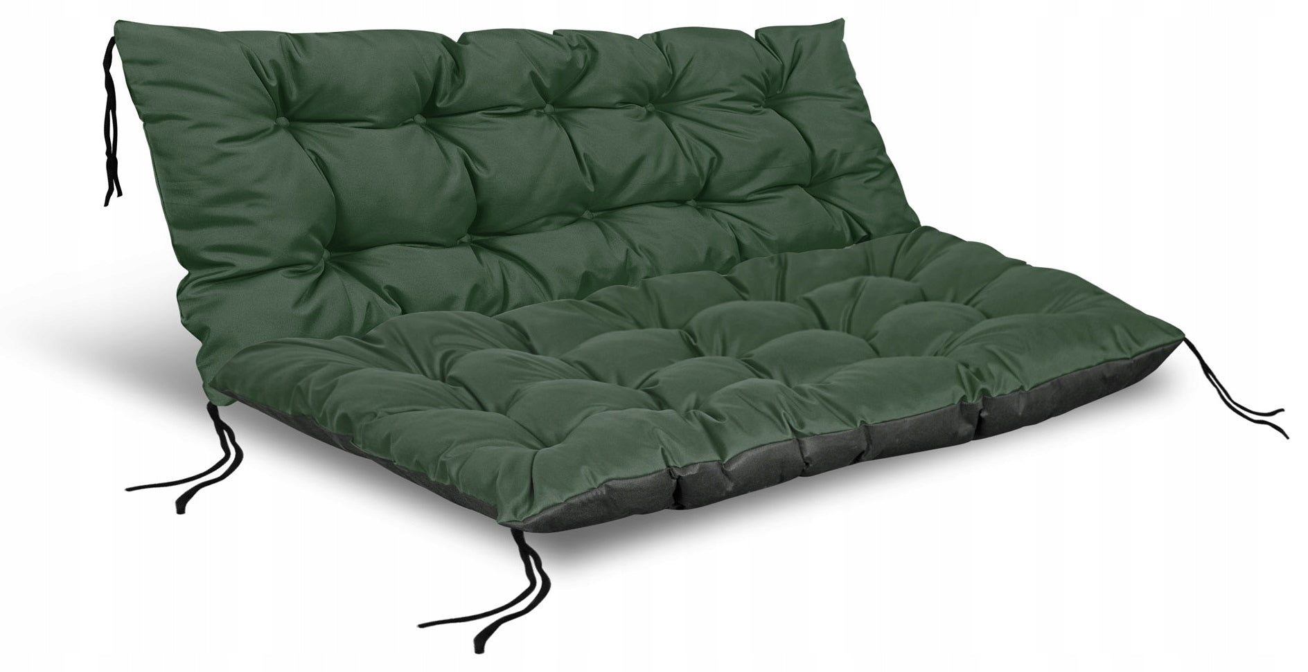 2 Garden Cushions 120x80x40 for Bench Pallet Swing Waterproof Green Manufacturer no brand