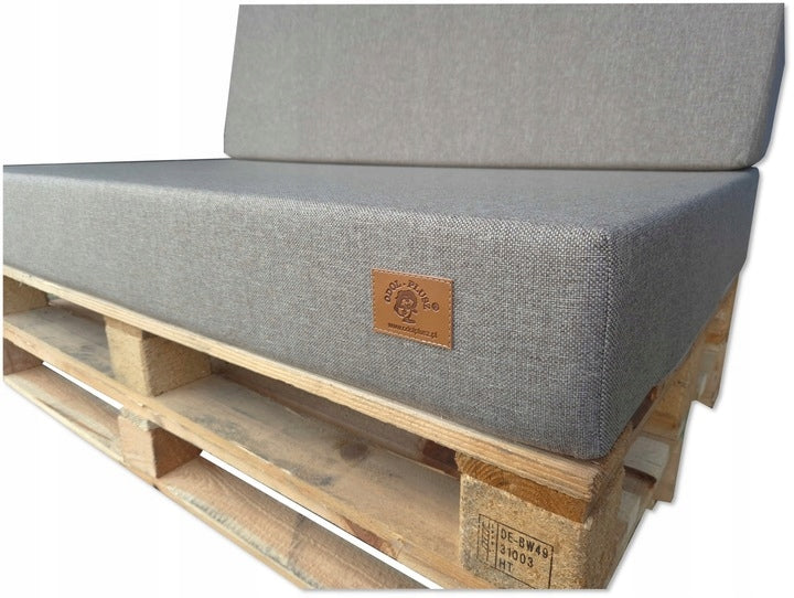 2 Garden Cushions for Bench Pallet Swing - Cushions 120x80 + 40 Wedge Manufacturer code POD120x80-SZARY-LEN