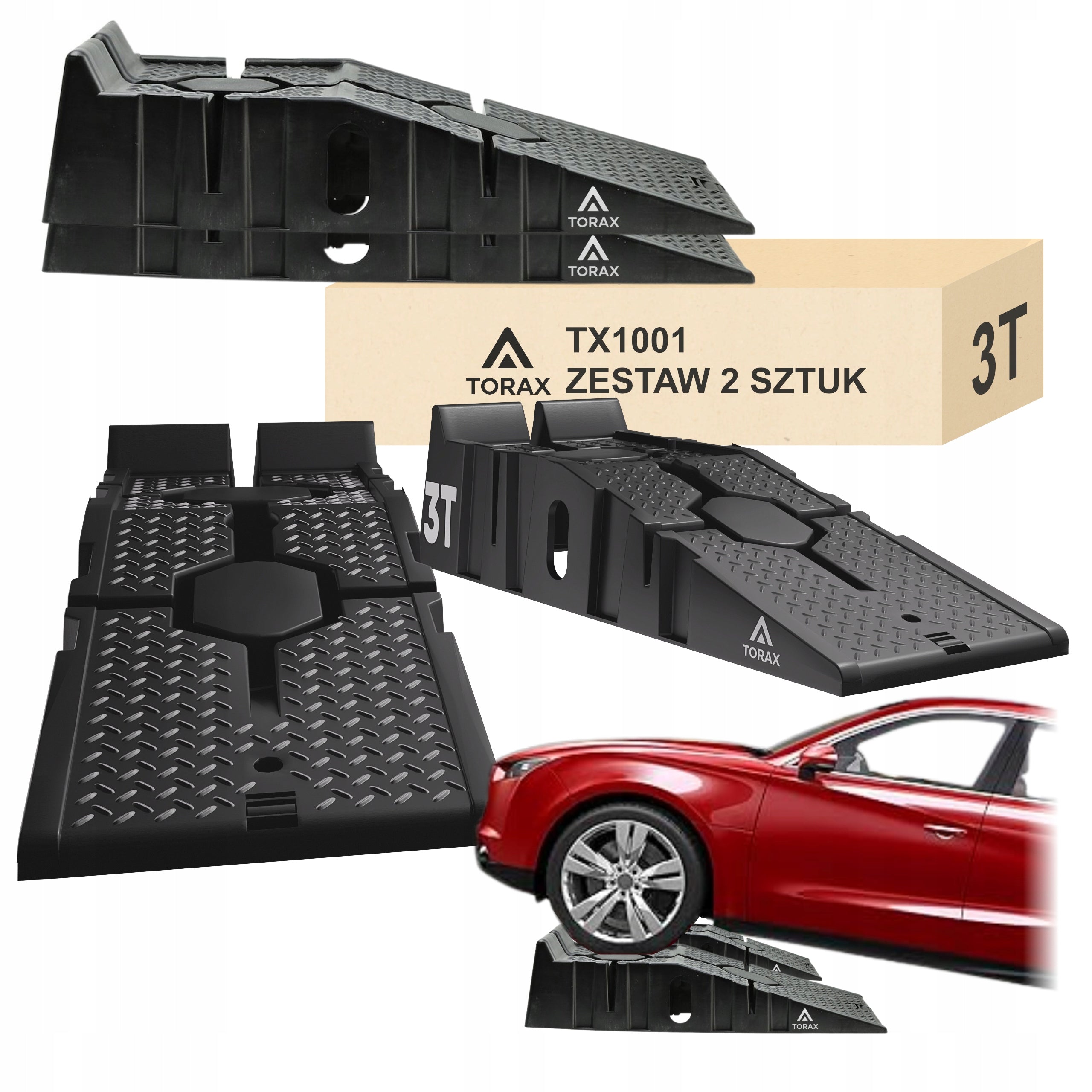 2 PCS CAR RAIDS WORKSHOP RAMPS OVERRUN PLATFORMS WIDE 3T