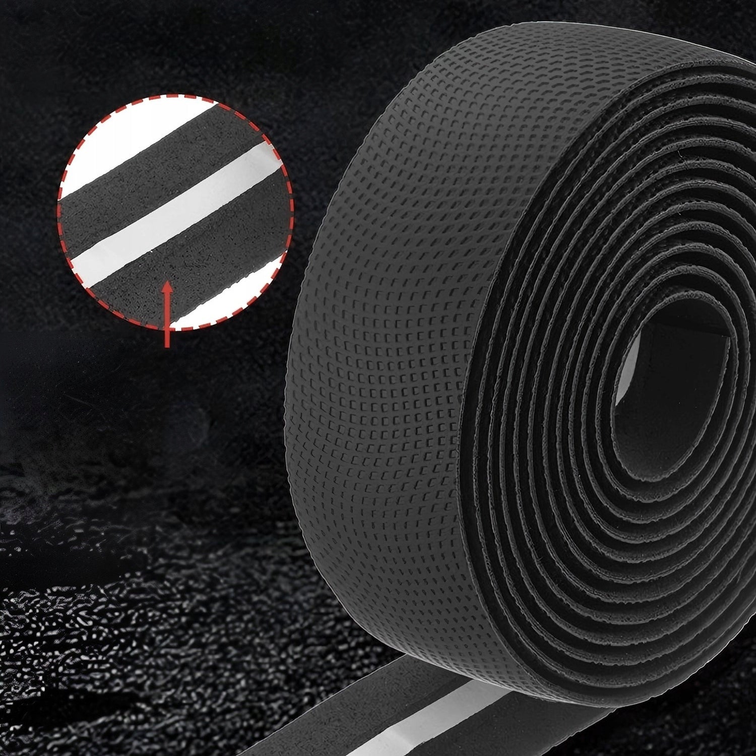 2 PCS HANDLEBAR BIKE TAPE FOAM BLACK ROAD GRAVEL THICK Brand no brand