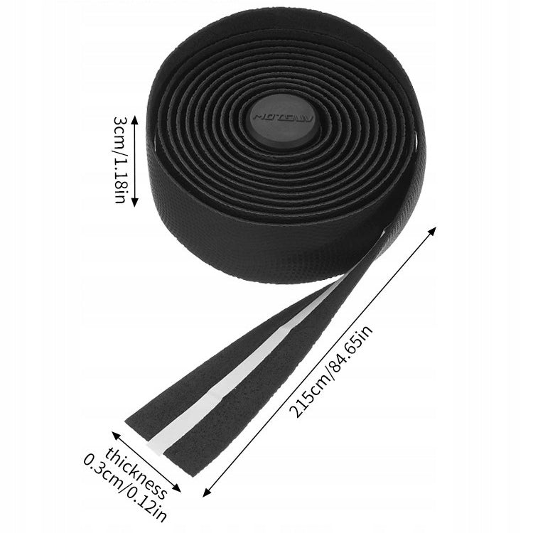 2 PCS HANDLEBAR BIKE TAPE FOAM BLACK ROAD GRAVEL THICK Color black