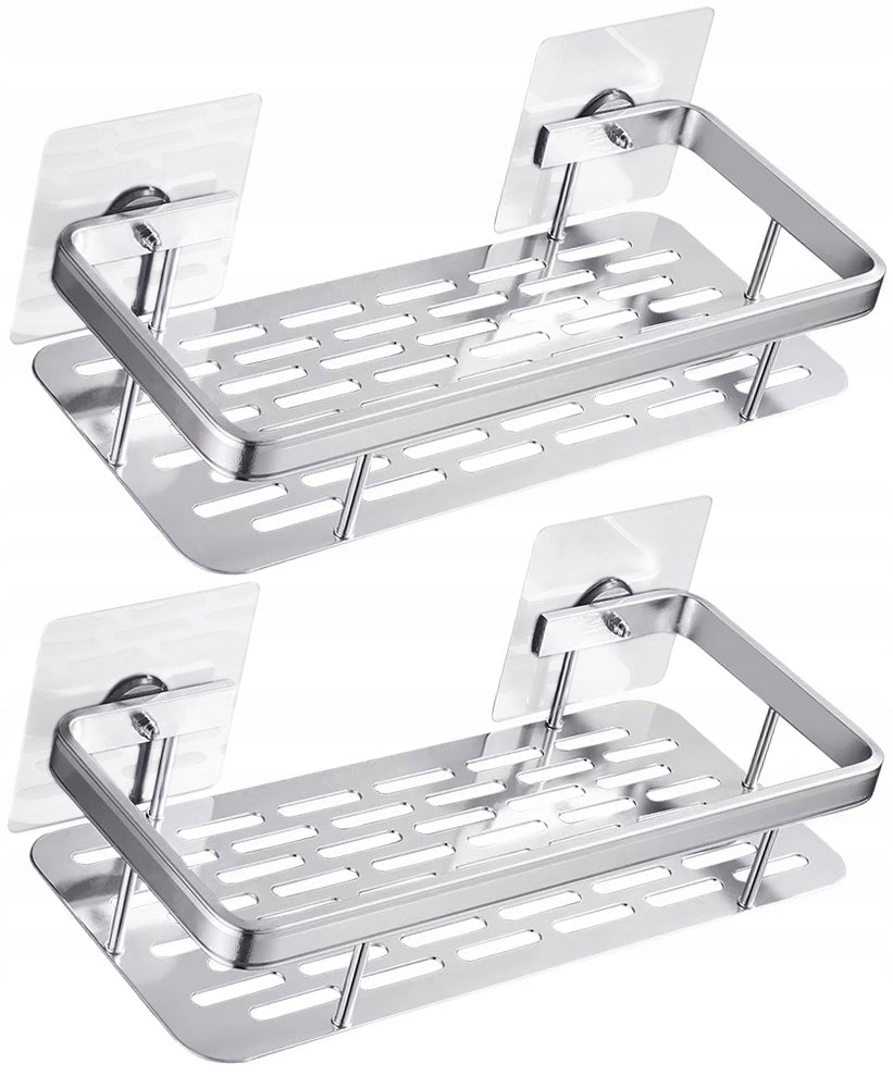 2 PCS HANGING SHELF BATHROOM SHOWER WALL LOFT FOR BATHROOM ALUMIN