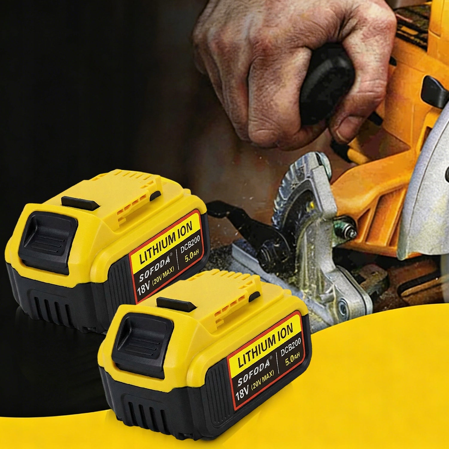 2 PCS REPLACEMENT LITHIUM ION BATTERY 5000MAH 18V BATTERY FOR DEWALT Voltage (V) 18 V