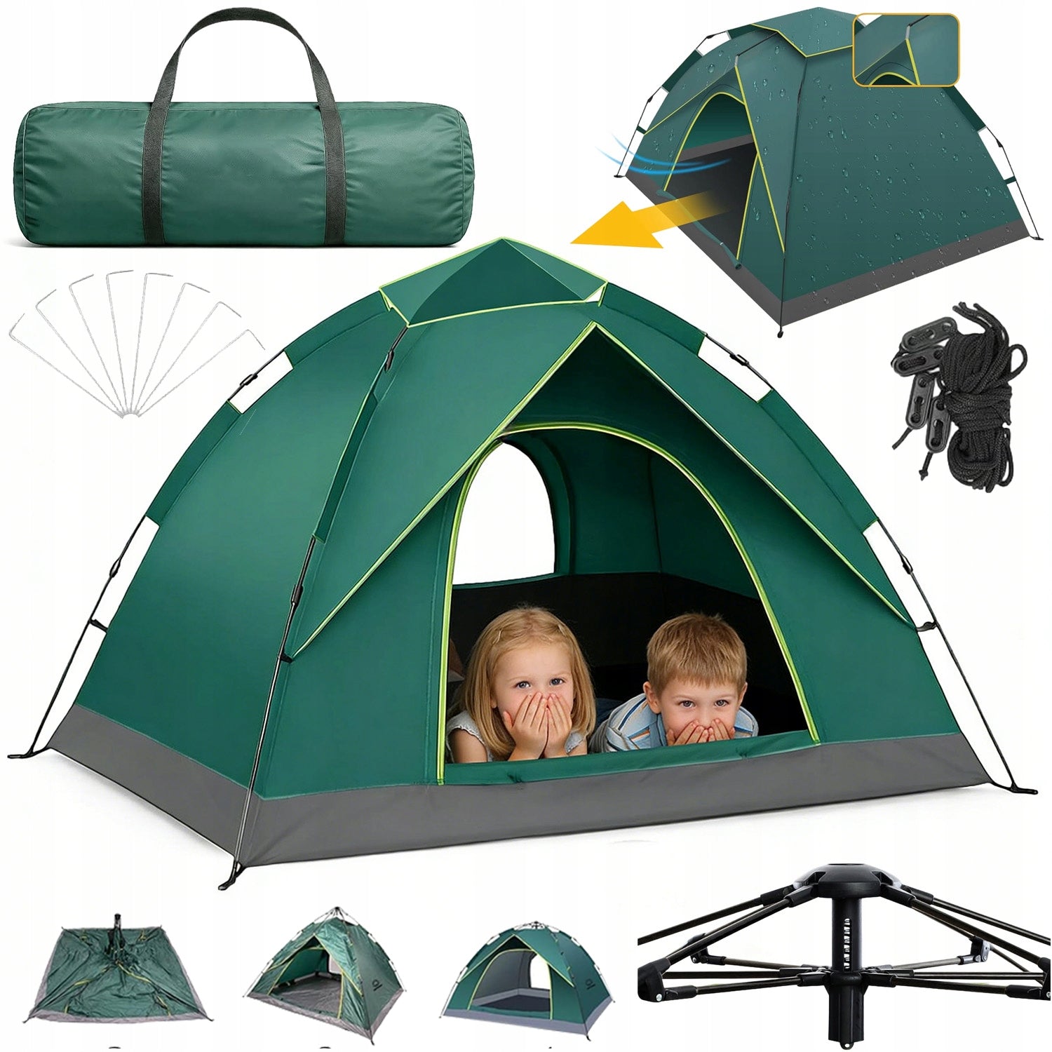 2 PERSON CAMPING TENT FOR HIKING, FISHING AND MORE