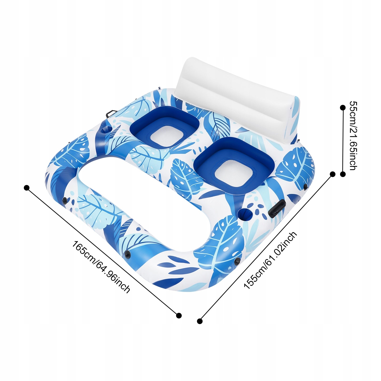 2 PERSON INFLATABLE POOL LOUNGER FLOAT INFLATABLE SWIMMING POOL FLOAT Packaging status original