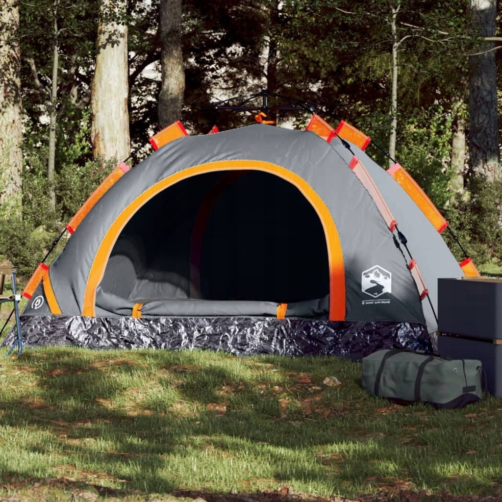 2-PERSON TENT. GRAY-ORANGE QUICK DEPLOYMENT