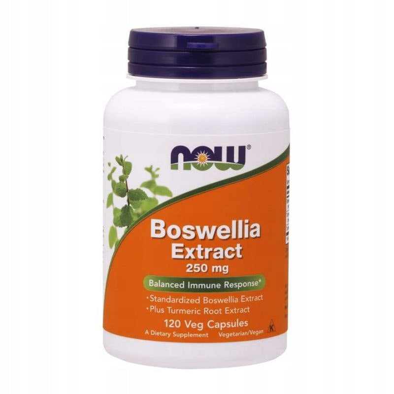 2 PIECES - NOW FOODS Boswellia 250 mg extract with Turmeric (120 caps.)