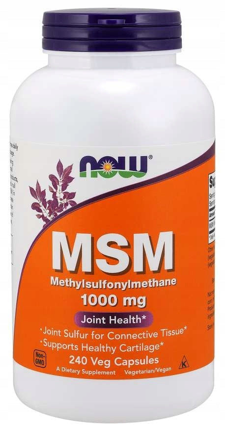 2 PIECES - NOW FOODS MSM Sulfur - Methylsulfonylmethane 1000 mg (240 caps.)