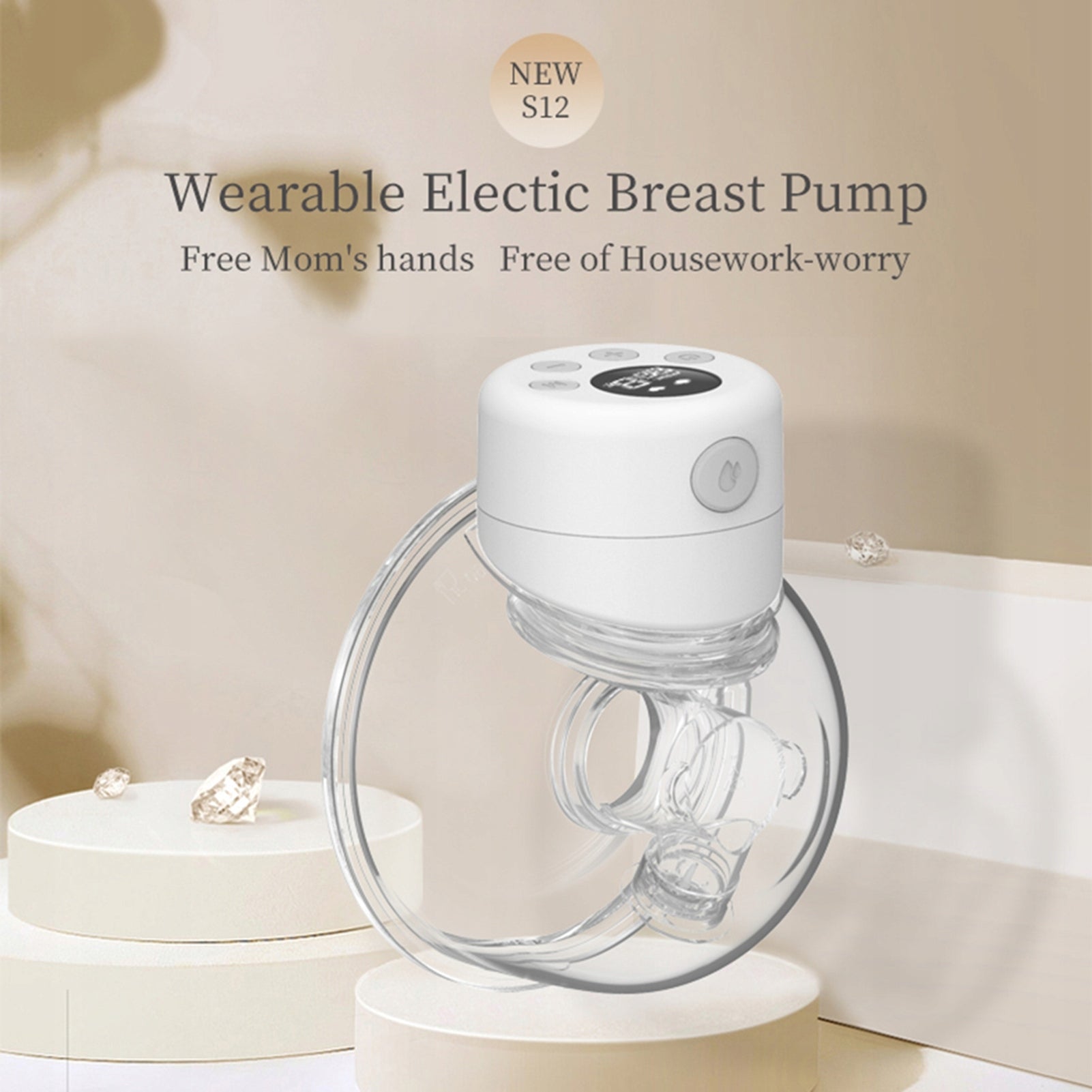 2-Pack Electric Chest Pump Quiet Invisible Hands Free L4