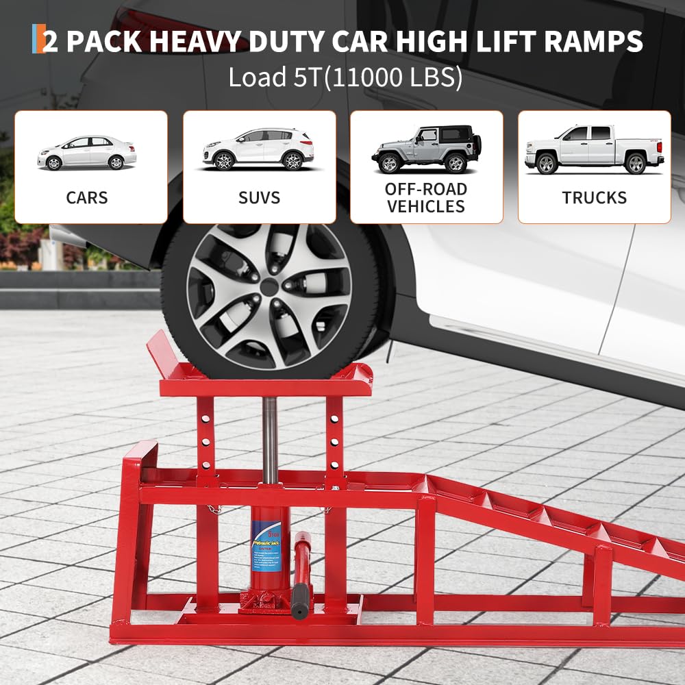 2 Pack, Hydraulic Car, Truck Ramps, 5 Ton Capacity, Lift 25–41 cm Manufacturer code Zhejiang Beiduozhi Wooden Toys Co.,Ltd