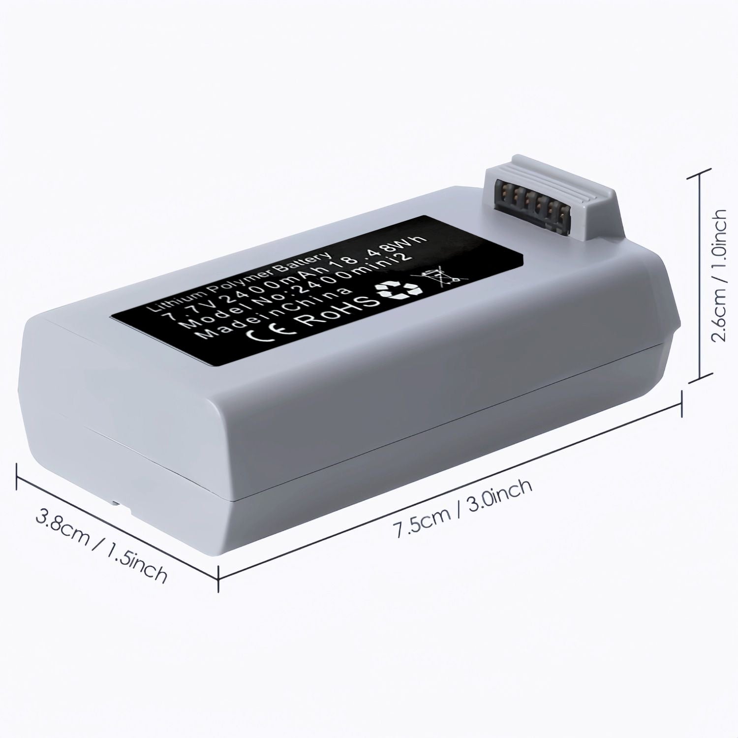 2 Pack Rechargeable Battery for DJI Mini 2 / SE / 2SE / Mini 4k 2400mAh Drone Brand Eleoption