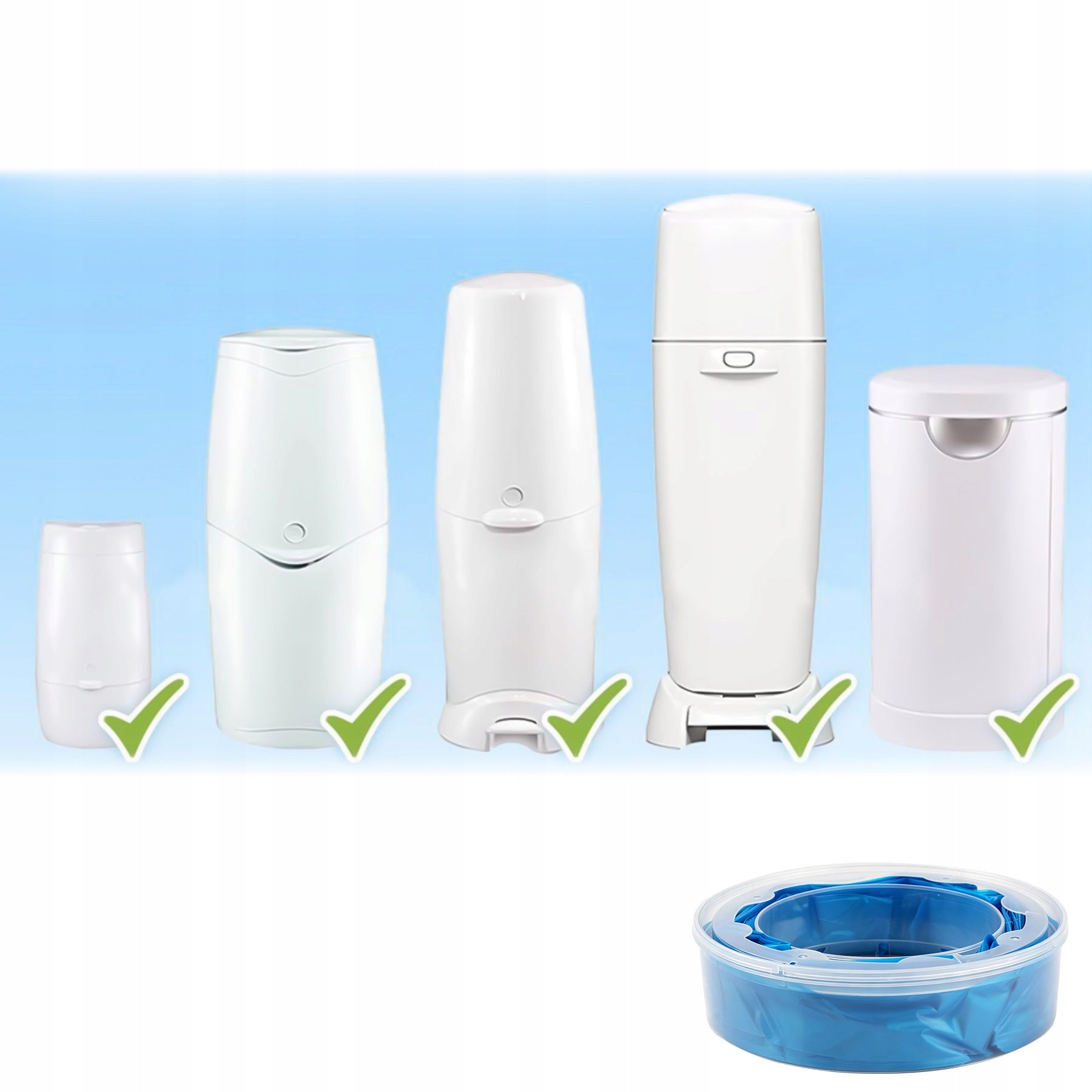 2 Pcs DO ANGELCARE Diaper Basket Container Cartridge Manufacturer code 6974525216687