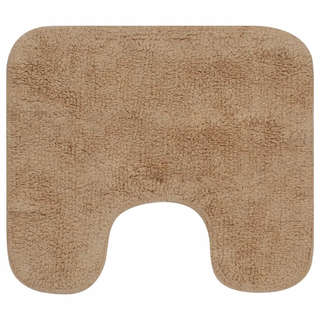 2-Piece Bathroom Mat Set, Fabric, Beige Product width 63 cm