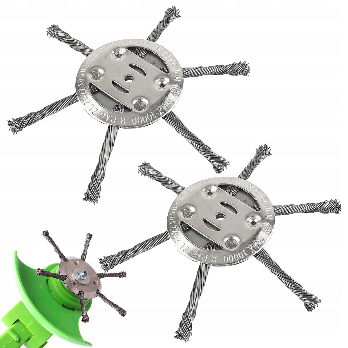 2-Piece Weed Trimmer, Steel Grass Head
