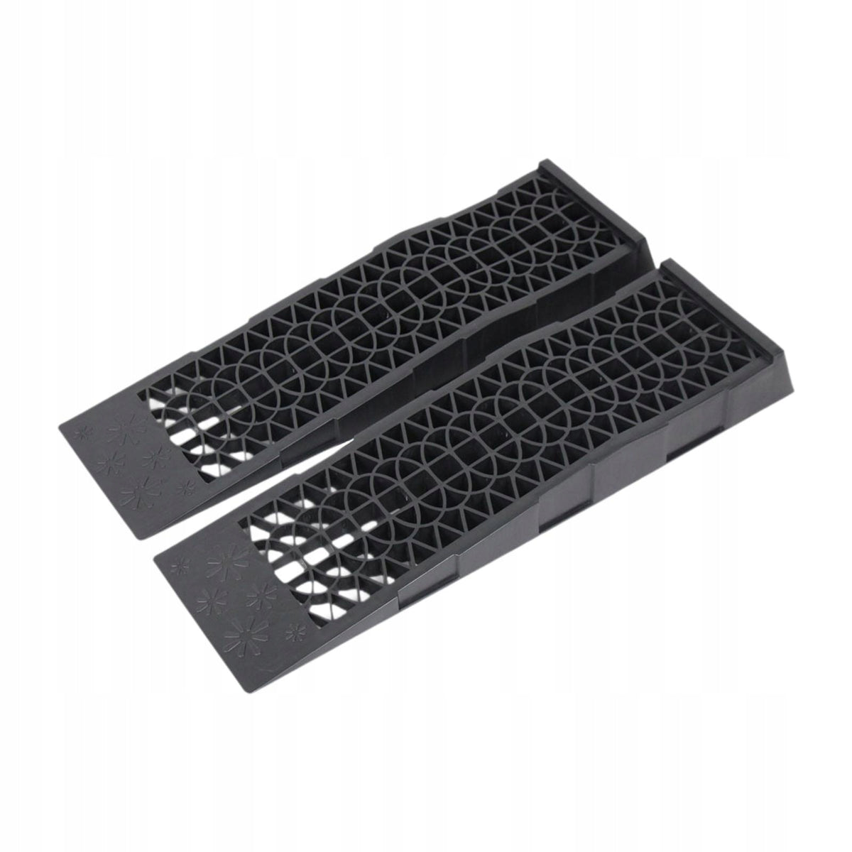 2 Pieces Car Ramps Portable Home Garage Use for Low Chassis Flower Texture