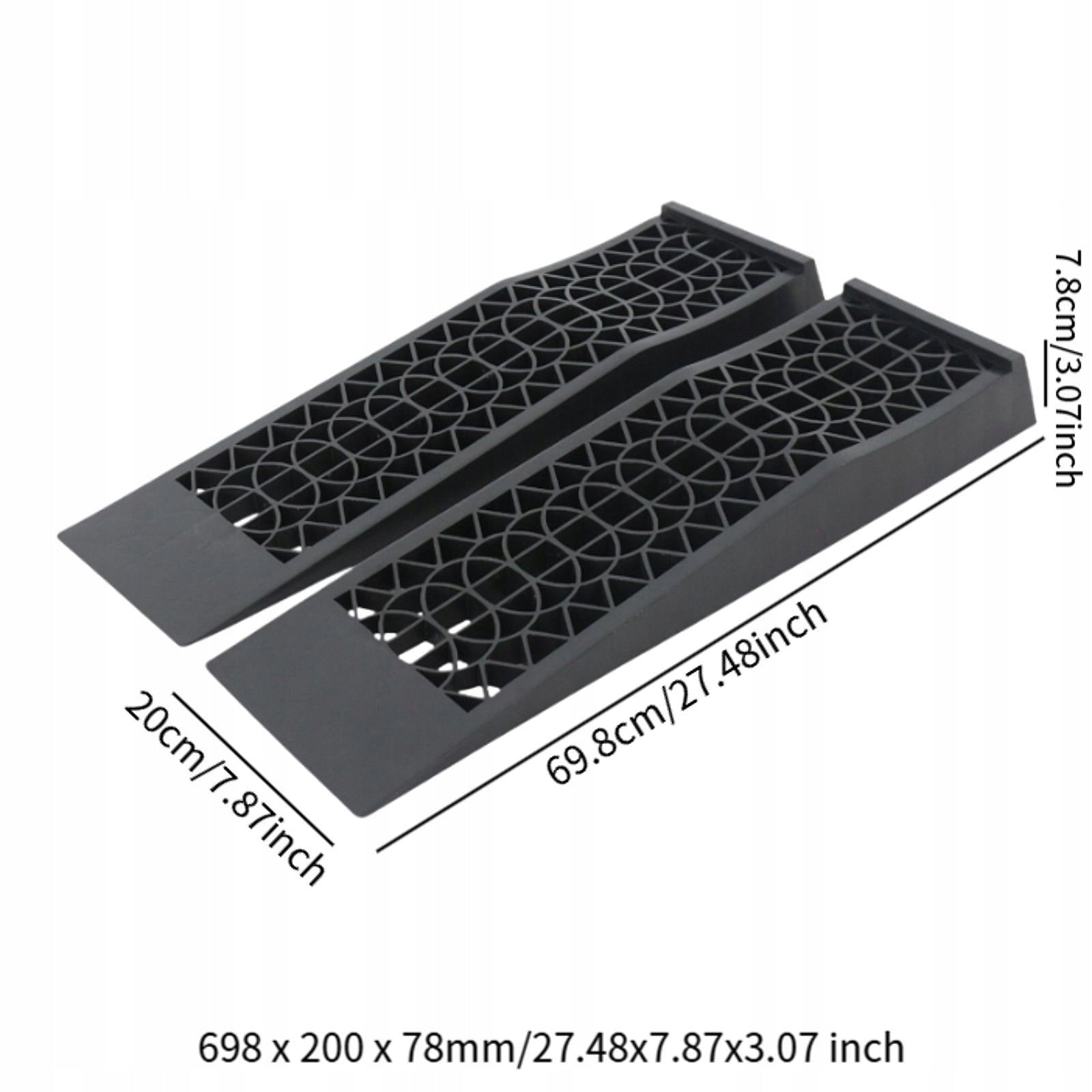 2 Pieces Car Ramps for Jack Support Anti Slip 6600 lbs. no Flower Texture Product weight with unit packaging 3.592 kg