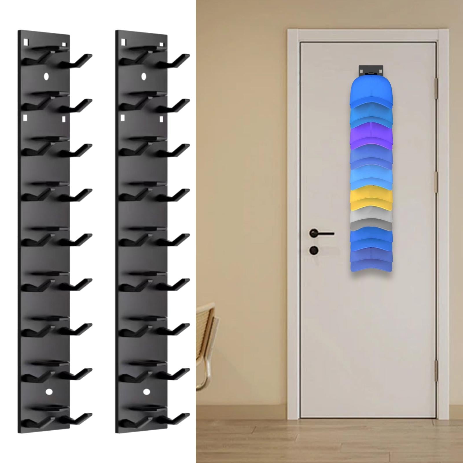 2 Pieces Hat Organizer for Baseball Caps Multipurpose Hat Racks Hat Black Product height 6.43 cm