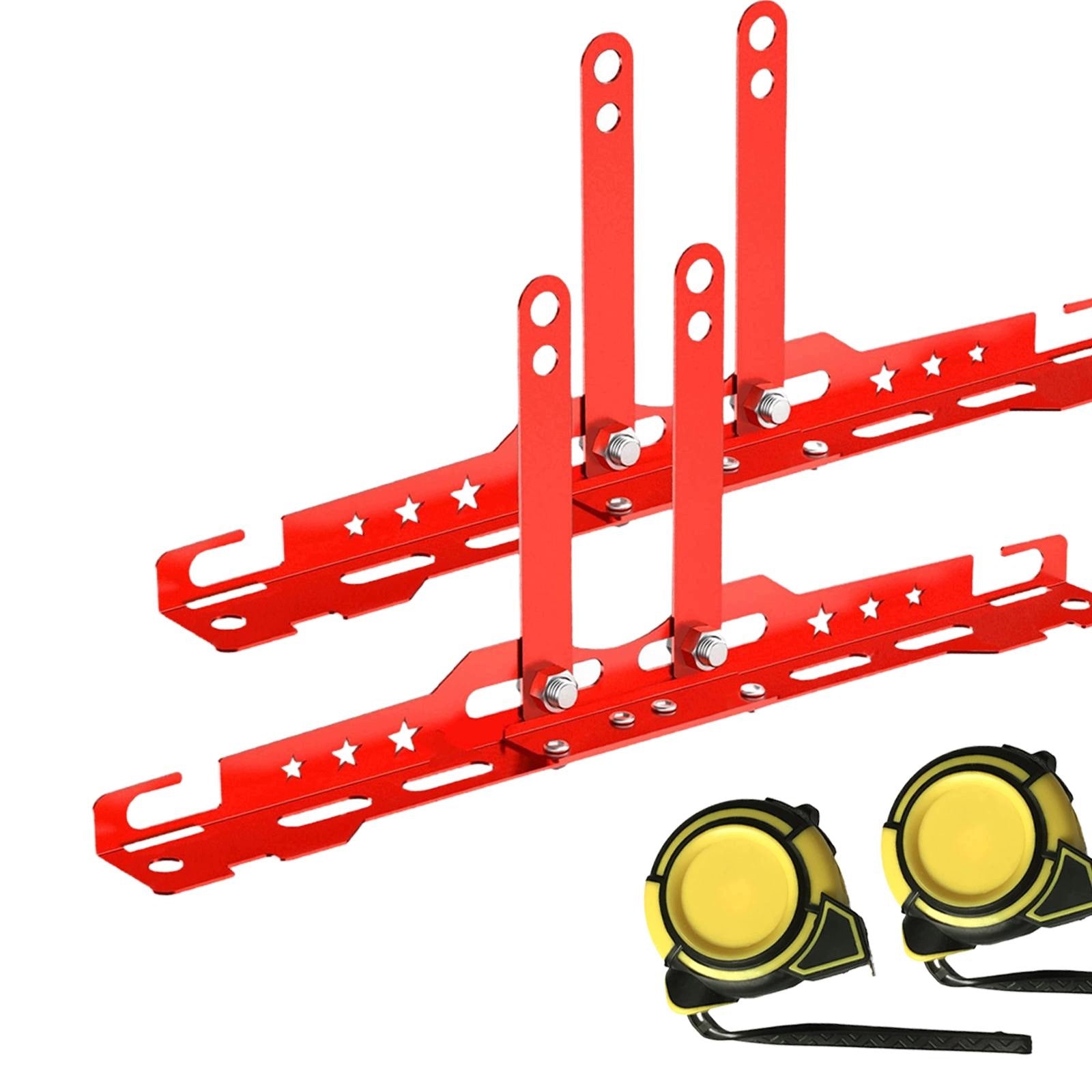 2 Pieces Heavy Duty Wheel Alignment Tools Accessories DIY Red Tape Measures Packaging status original