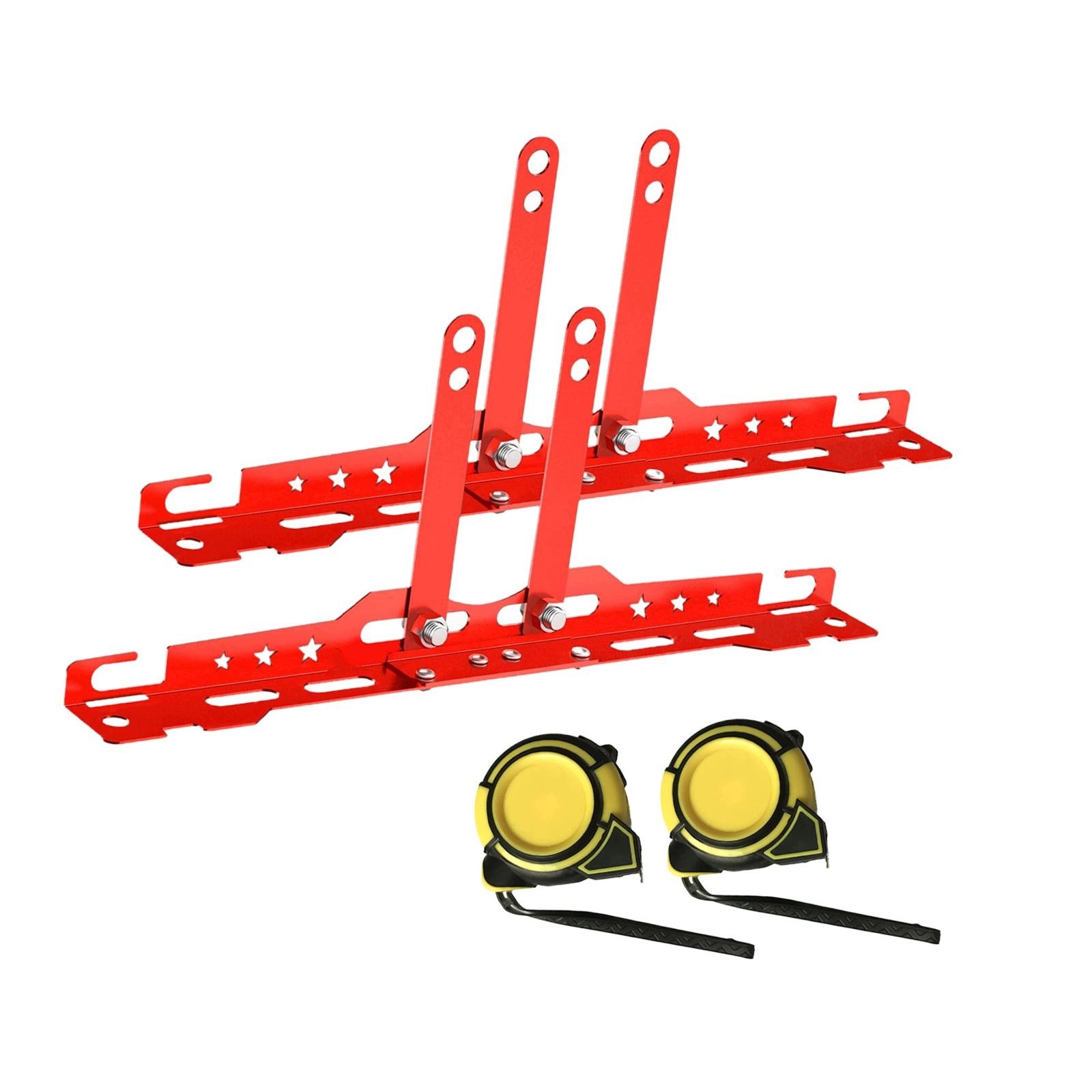 2 Pieces Heavy Duty Wheel Alignment Tools Accessories DIY Red Tape Measures