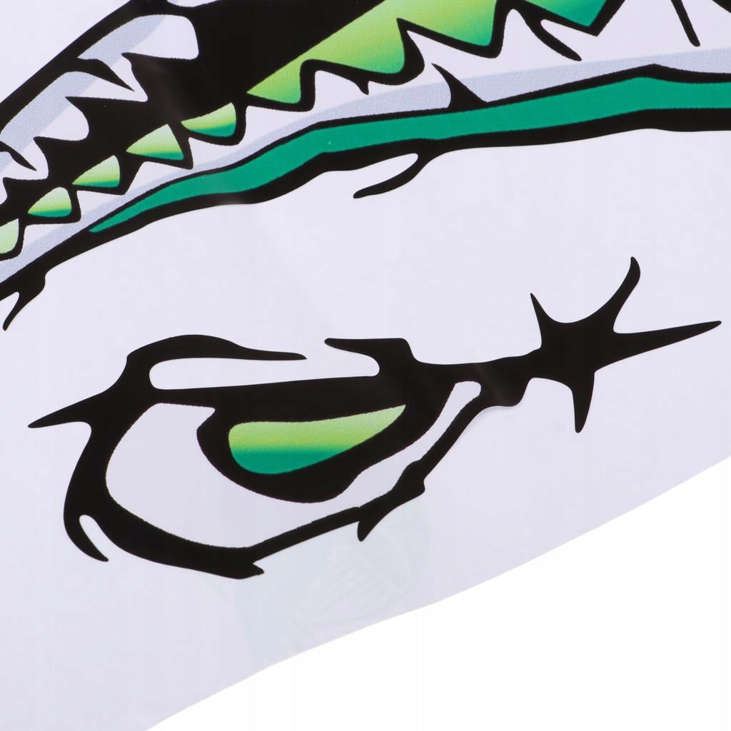 2 Pieces Waterproof Mouth sticker for decals for Kayak Canoe Fishing Green Material other