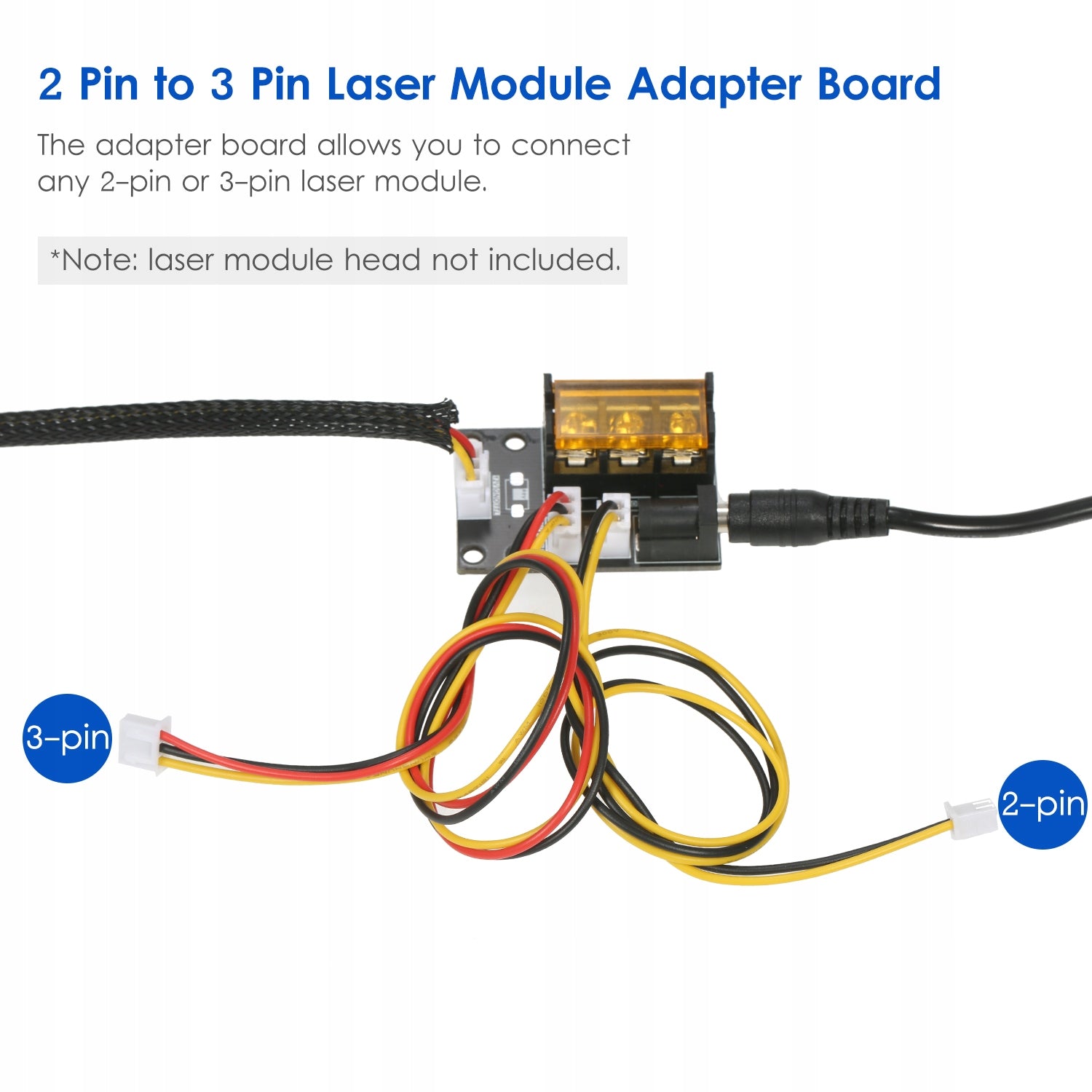 2-Pin to 3 Pin Y1 Laser Adapter Board Laser Module