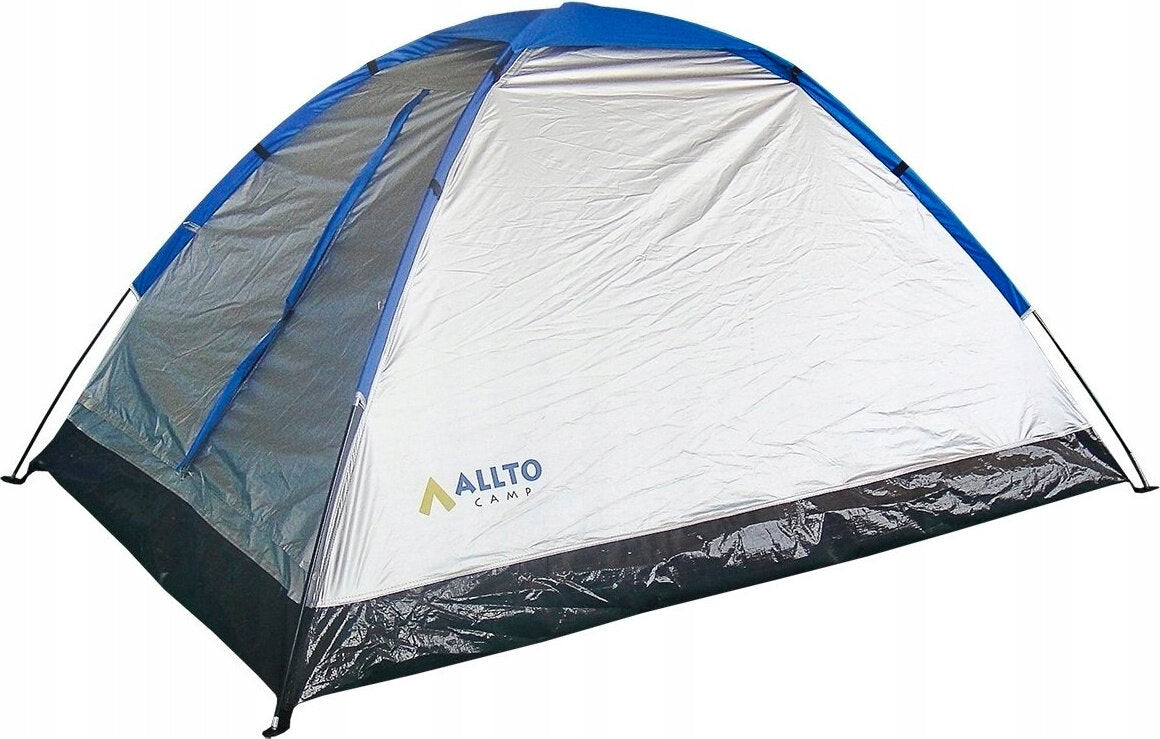 2 SEATER HIKING TENT 2500mm WITH MOSQUITO NET Color silver