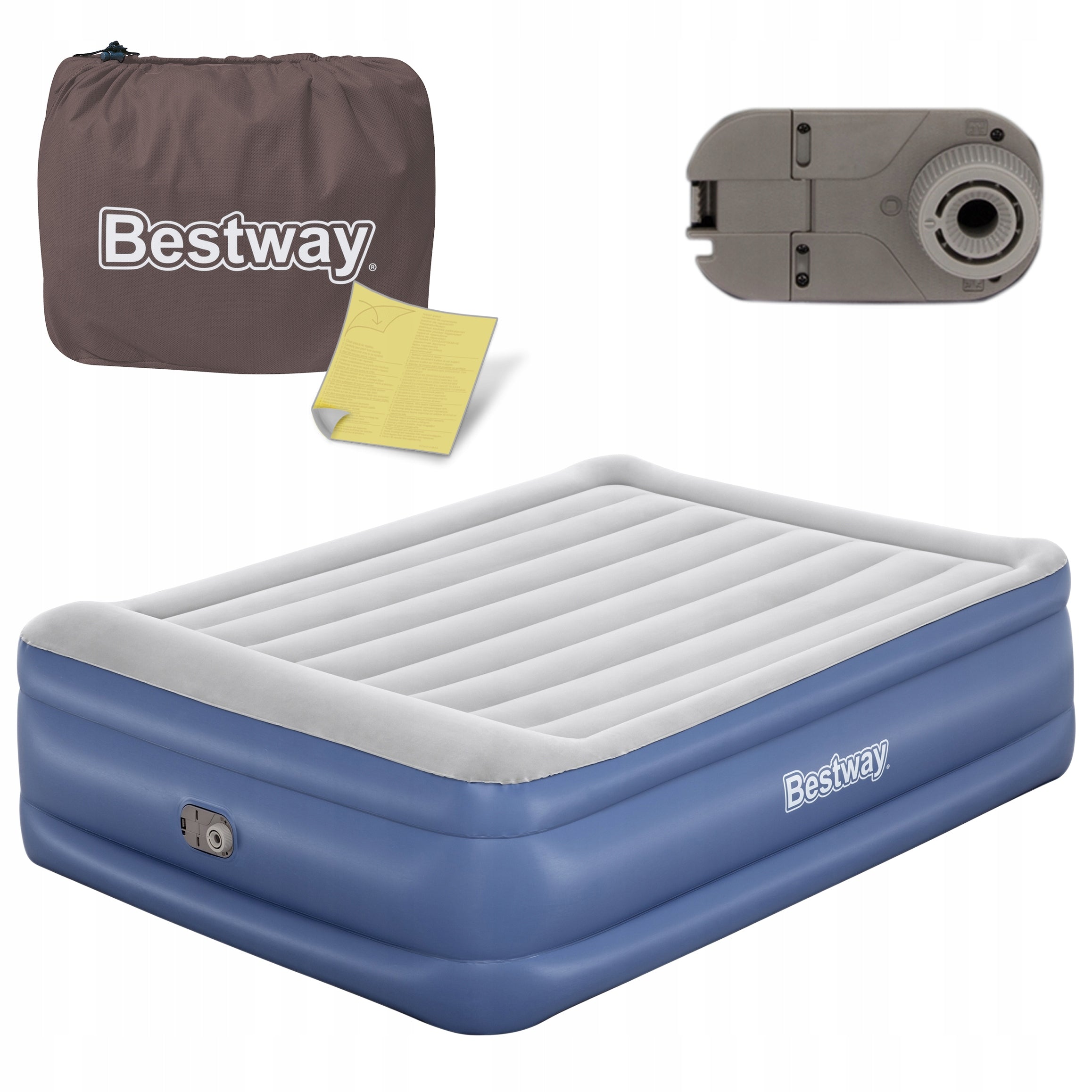2-SEATER INFLATABLE MATTRESS 203X152X56 BESTWAY BUILT-IN PUMP Manufacturer code 67614