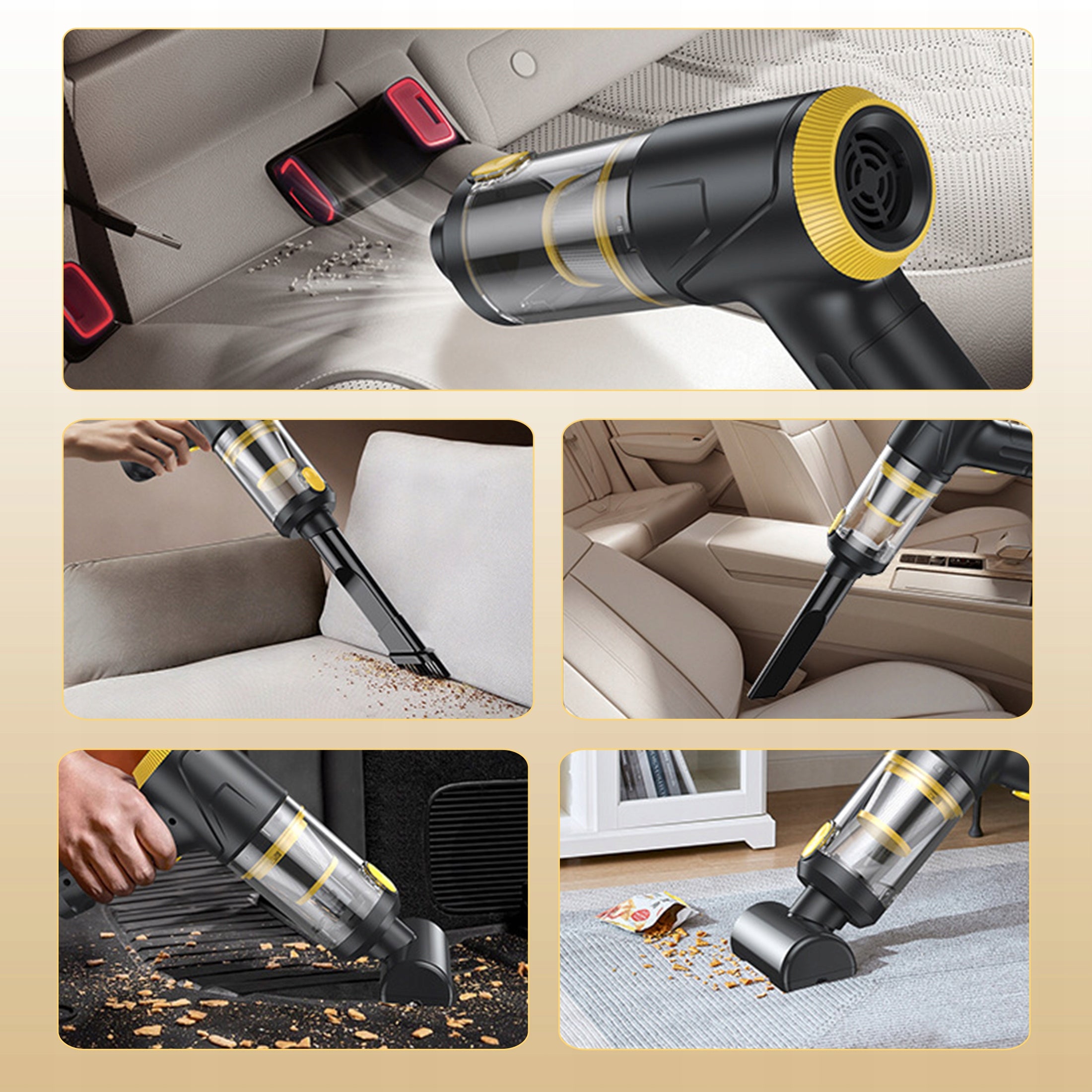 2-Speed Adjustable 4 in 1 Handheld Vacuum Cleaner for Car Home Office Manufacturer code M145Black