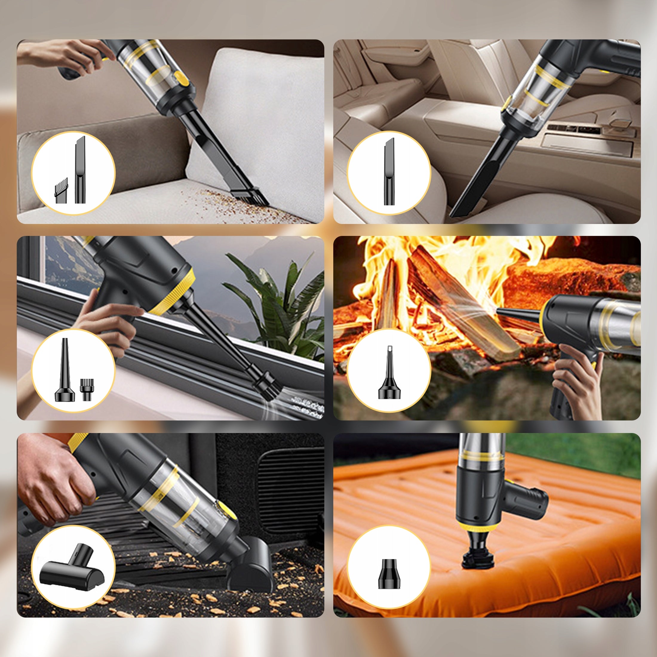 2-Speed Adjustable 4 in 1 Handheld Vacuum Cleaner for Car Home Office Packaging status original
