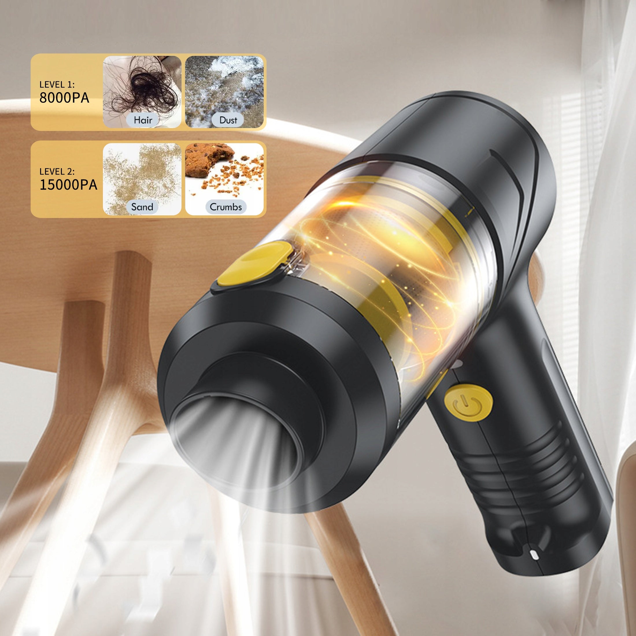 2-Speed Adjustable 4 in 1 Handheld Vacuum Cleaner for Car Home Office Power supply rechargeable battery