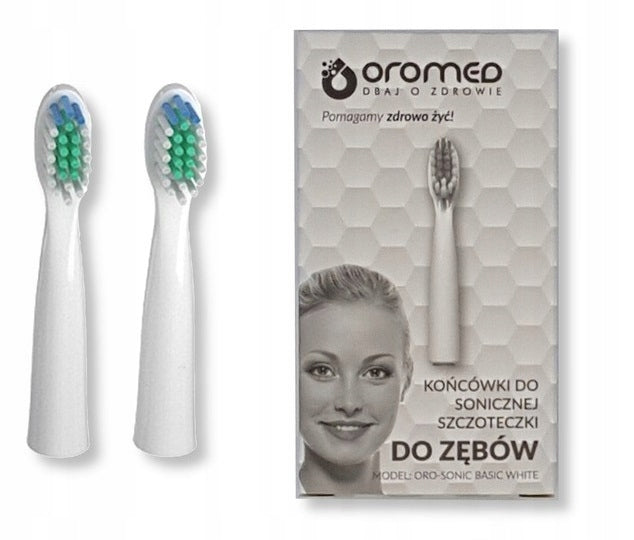 2 Tips for sonic toothbrush Oromed ORO-BASIC WHITE Manufacturer code SONIC BASIC WHITE