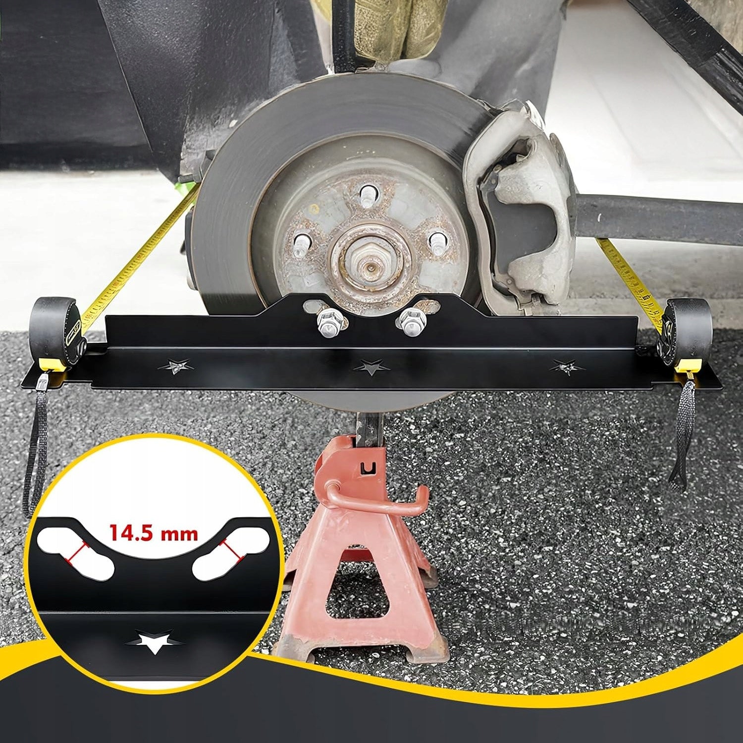 2 Wheel Convergence Calibration Tool 2 Stainless Steel Measuring Tapes Product weight with unit packaging 3.01 kg