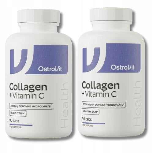 2 X OstroVit COLLAGEN 90 TABLETS, BEEF COLLAGEN + VITAMIN C