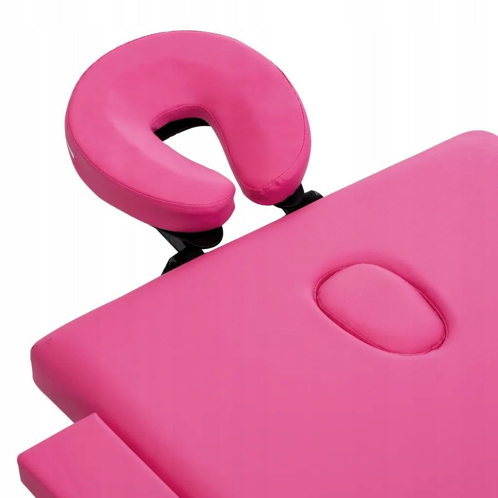 2-Zone Massage Table, Folding, Pink Frame material aluminum