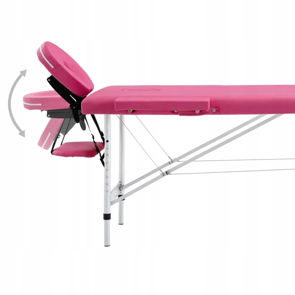 2-Zone Massage Table, Folding, Pink Manufacturer code 5906225788103