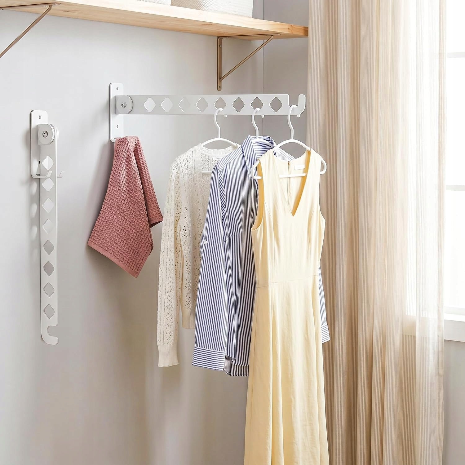 2 folding clothes hangers, load capacity 20 kg, clothes hanger, folding