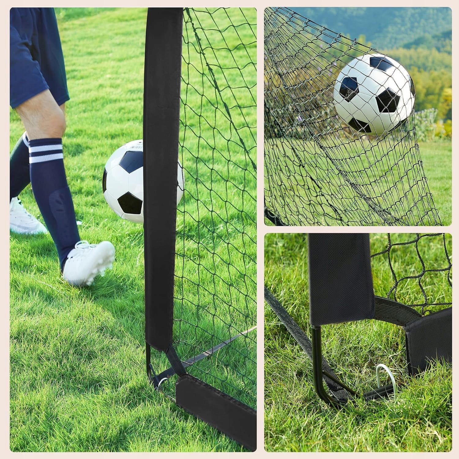 2 folding football goals SONGMICS 120x80cm black portable football field Manufacturer code 0194343009353