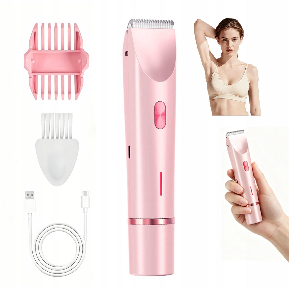2-in-1 Electric Razor for Women - Intimate Areas, Eyebrows