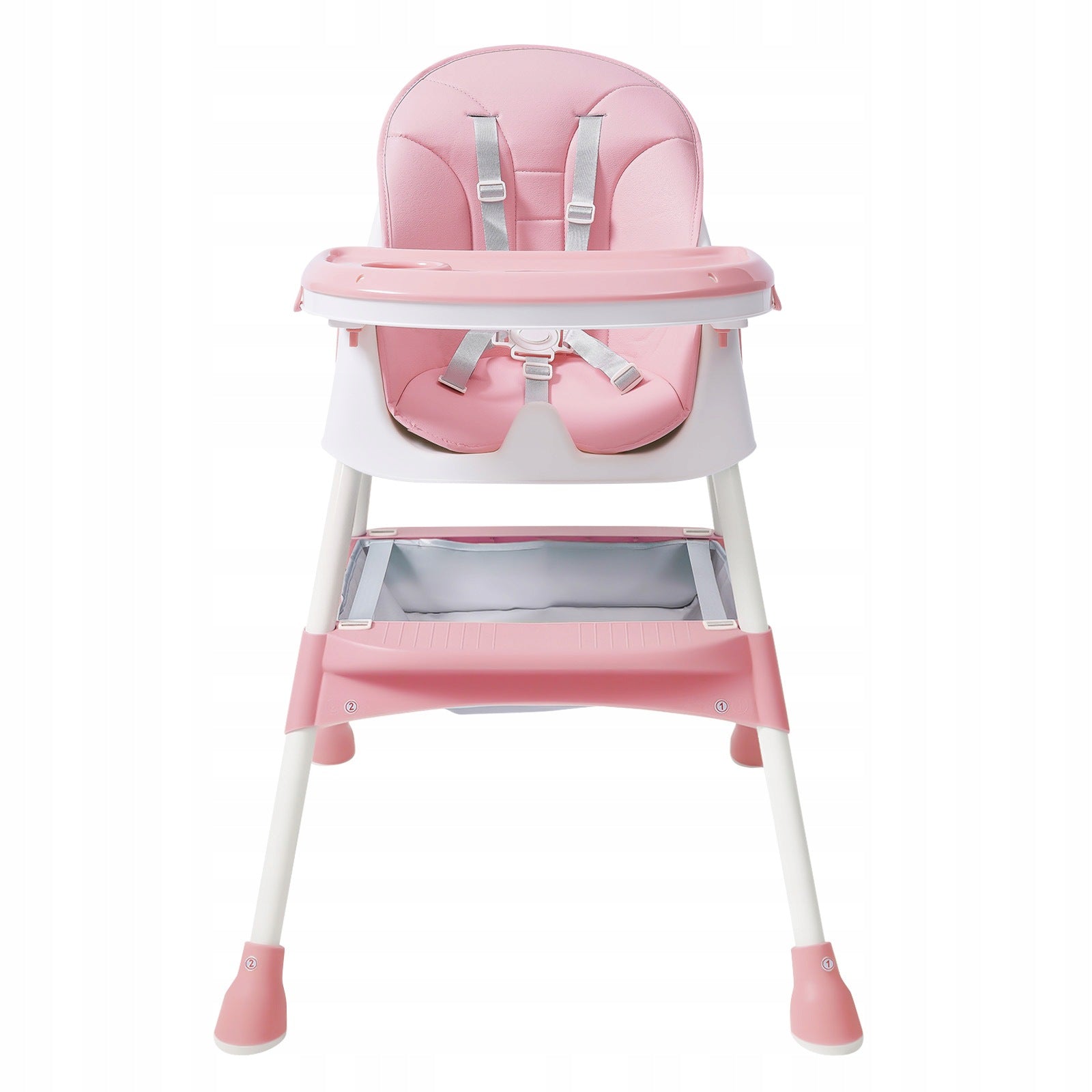 2-in-1 High Chair for Babies and Toddlers with Footrest 78*60*94cm