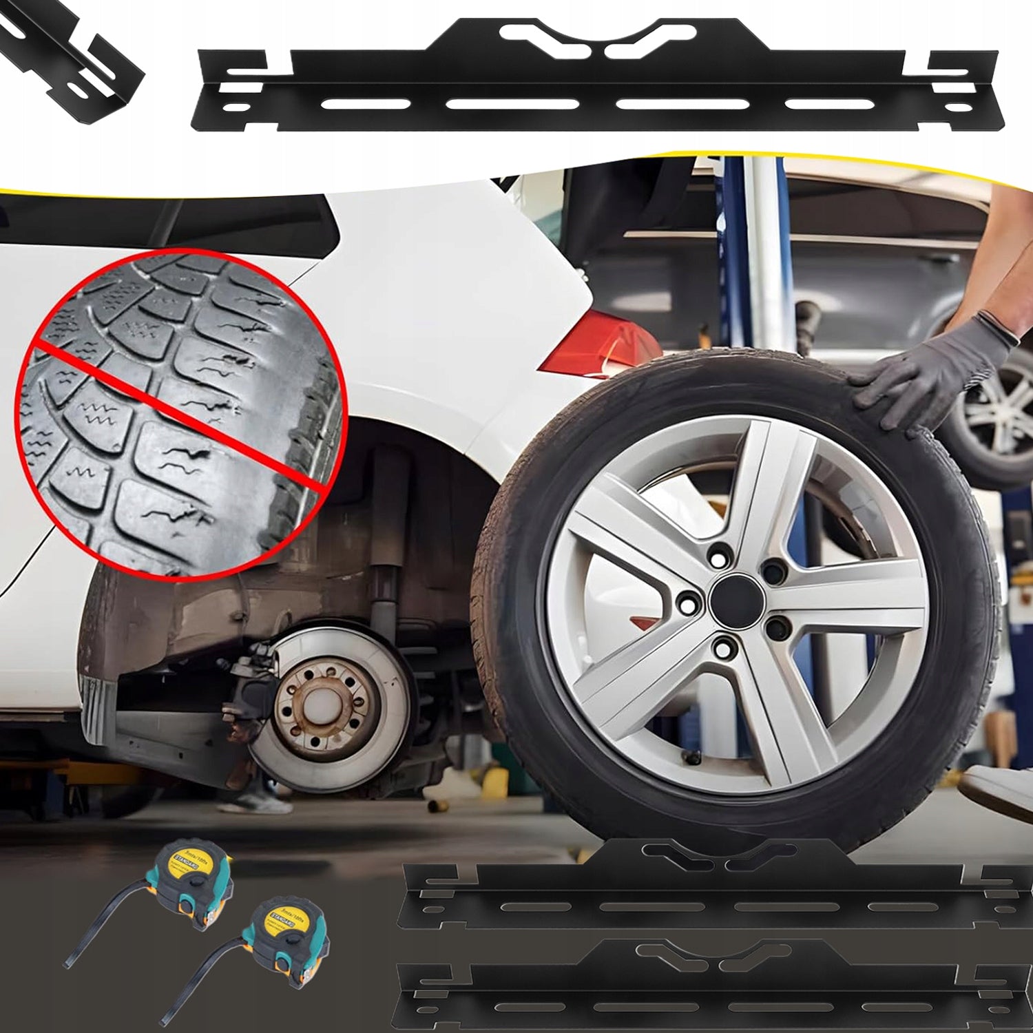 2 pcs INSTRUMENT IN WHEEL TILT VEHICLES FOR SETTING WHEEL CONVERGENCE Manufacturer code 6CR-0997BK