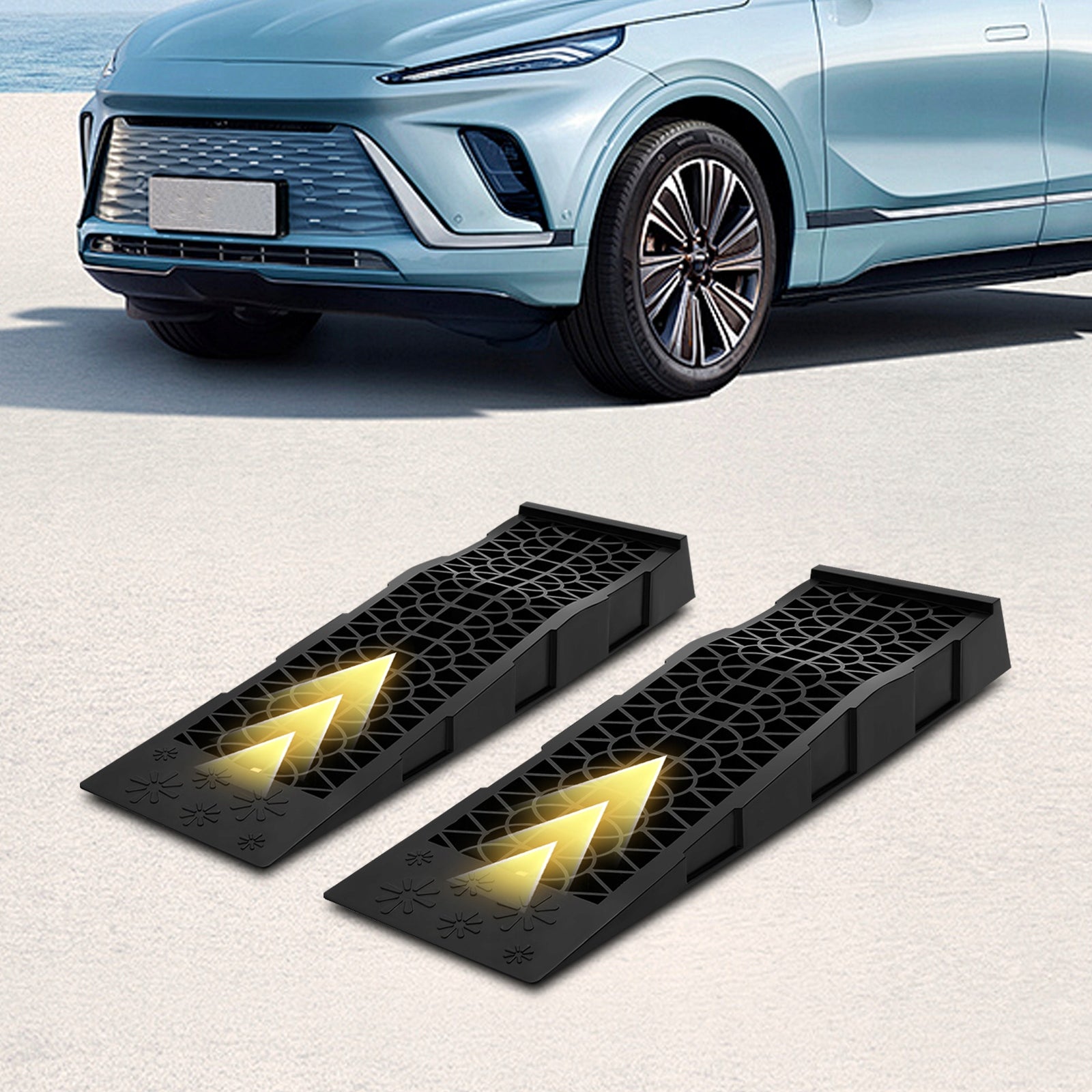 2 pcs Workshop Car Ramps,3T automotive plastic ramp Brand no brand