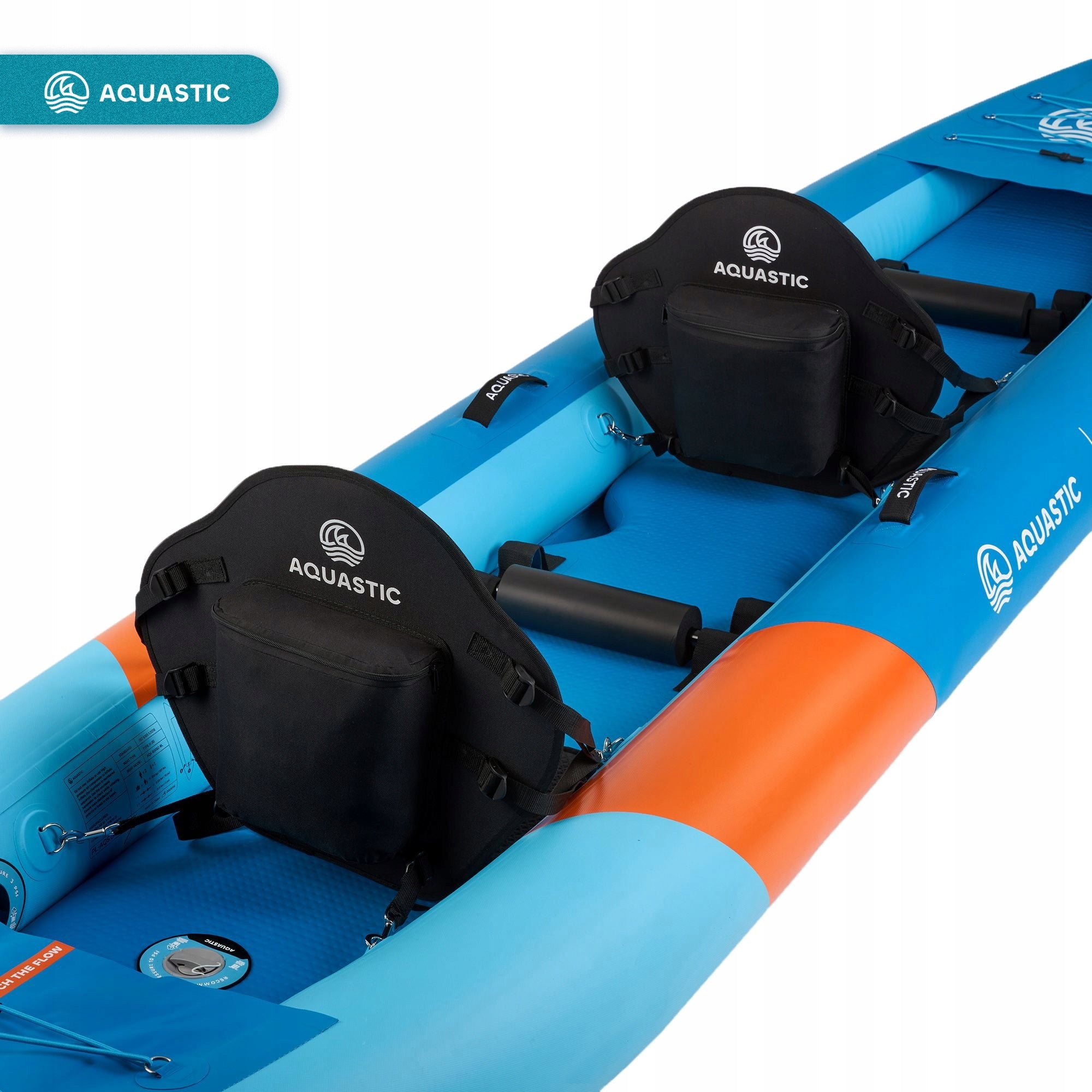 2-person pumped kayak AQUASTIC Cortez 13'5" / 410cm / 2x paddle, pump Material pneumatic