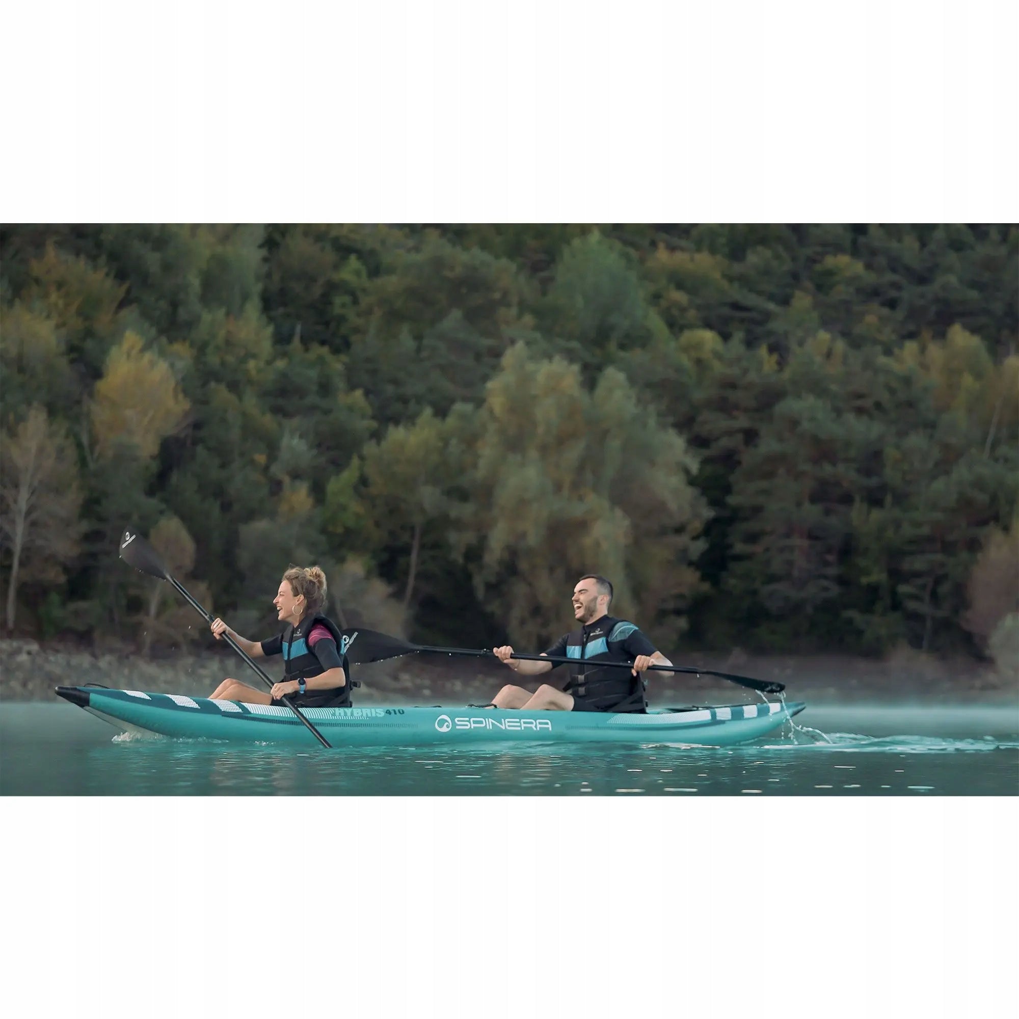 2-person pumped kayak SPINERA Hybris 410 teal/white/grey Brand Spinera