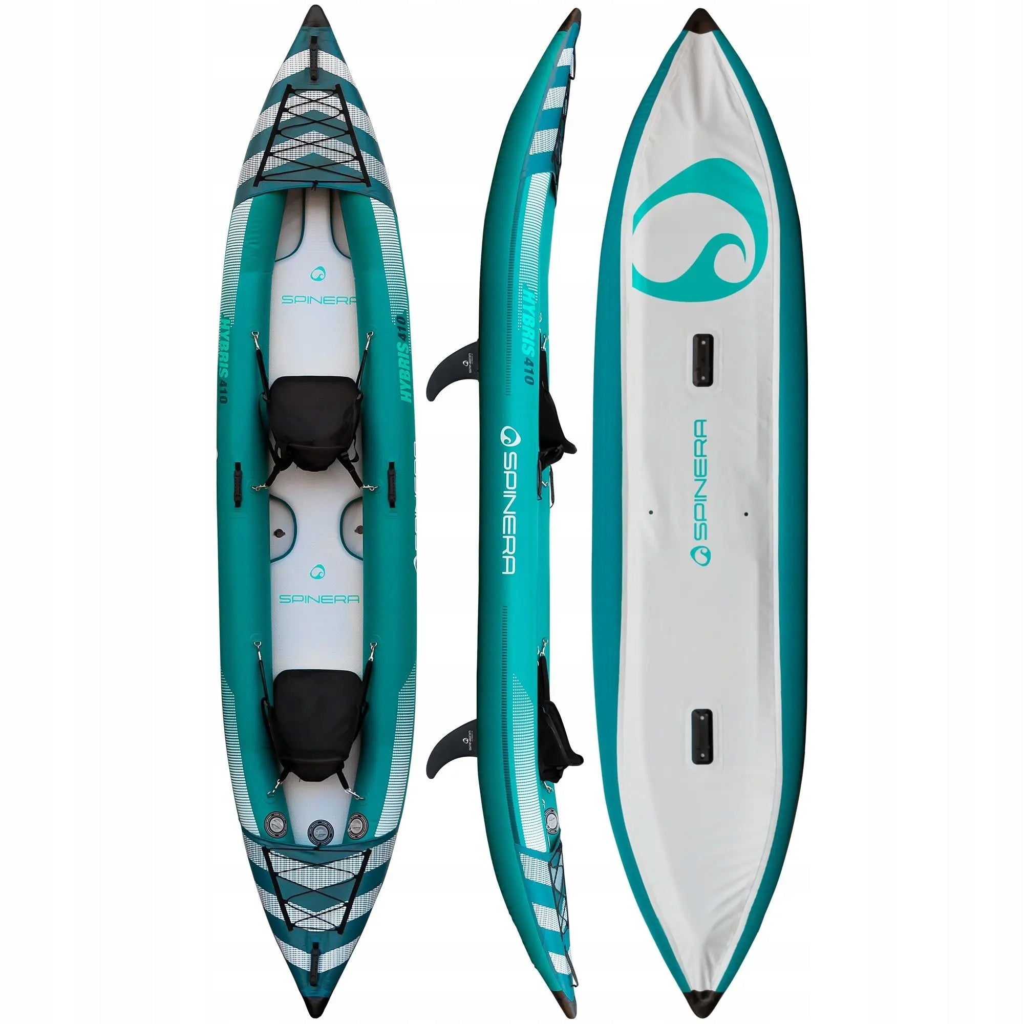 2-person pumped kayak SPINERA Hybris 410 teal/white/grey Model Hybris 410