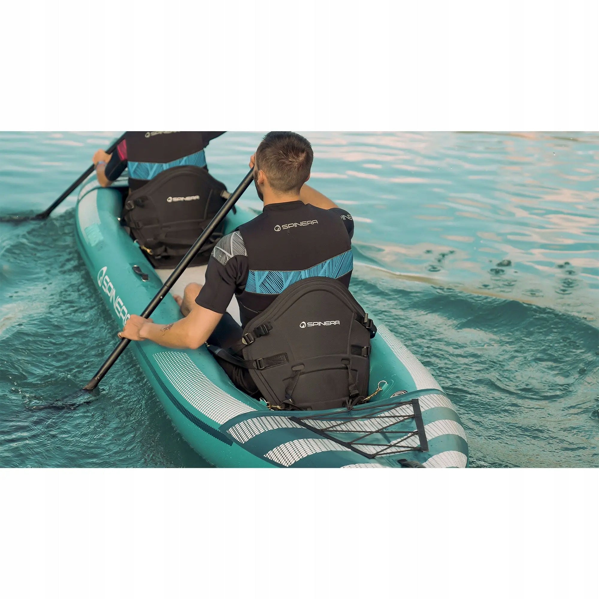 2-person pumped kayak SPINERA Hybris 410 teal/white/grey Number of seats 2