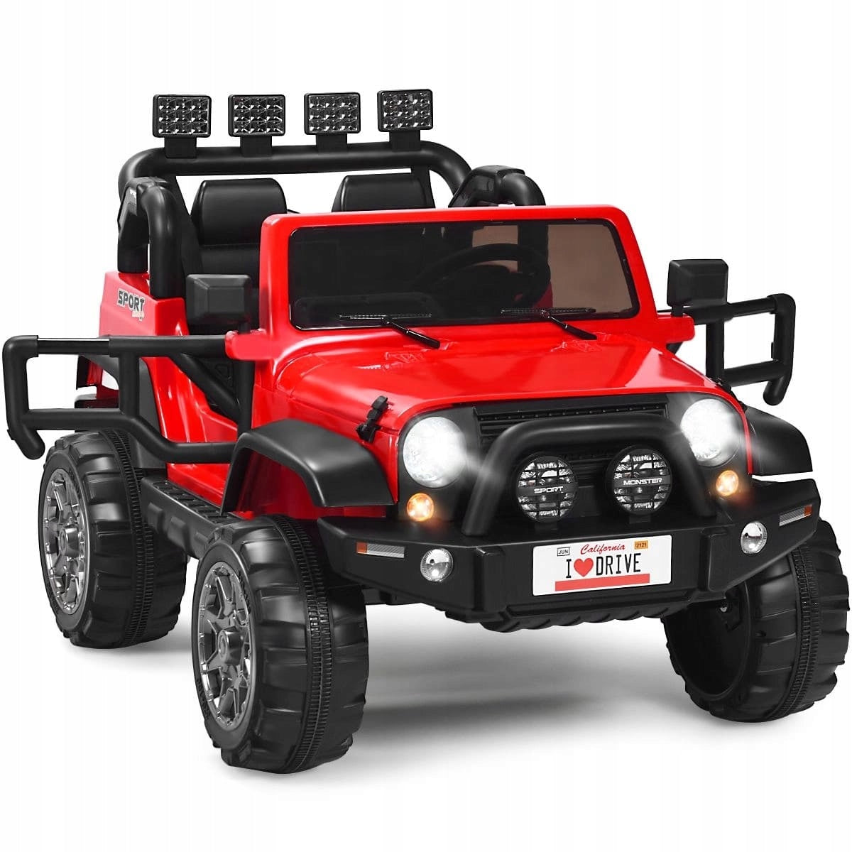 2-seater electric car for children battery-operated car Color red
