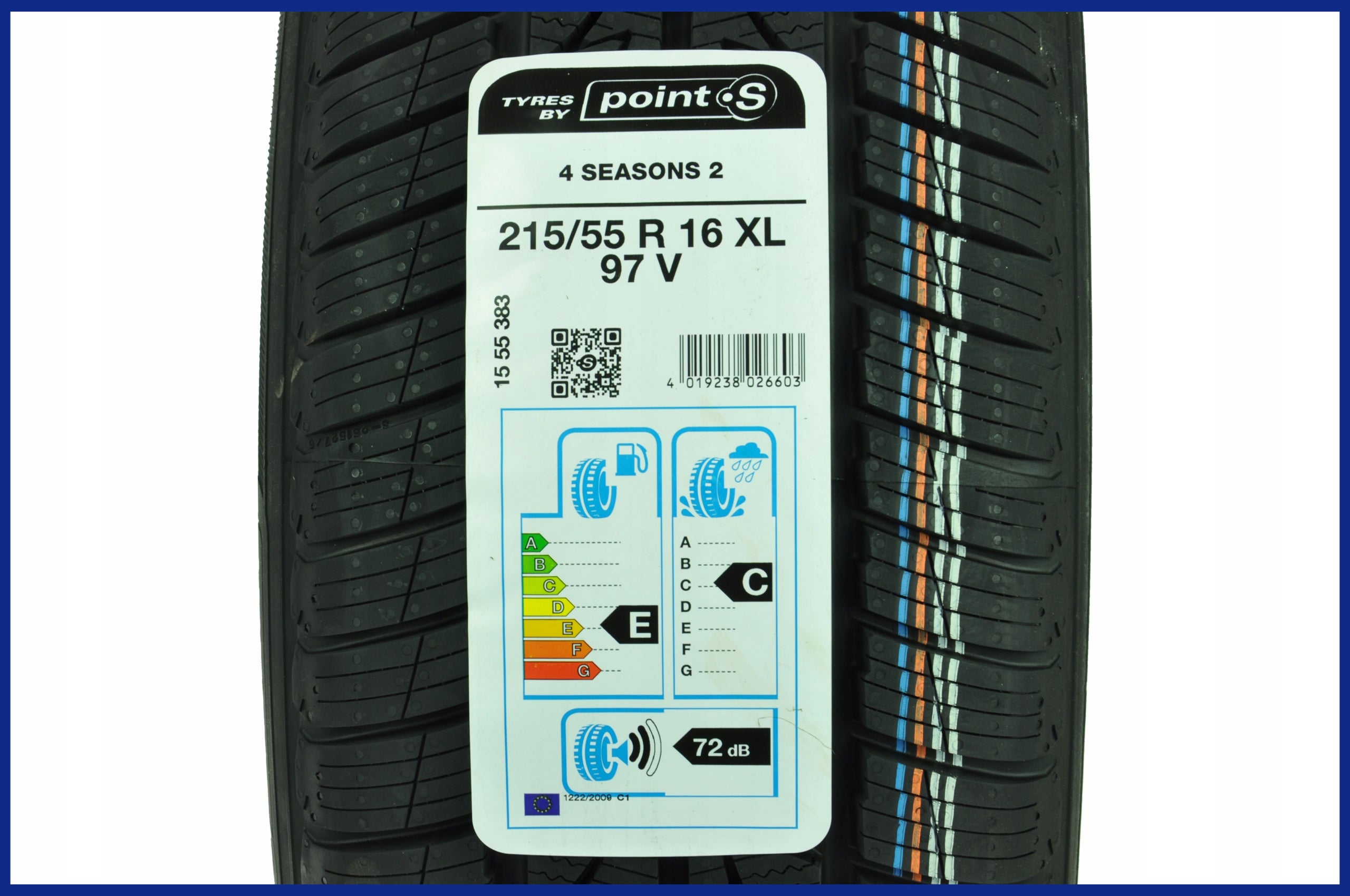 2 x 215/55R16 XL 97V 4Seasons 2 Point S year-round Brand Point-S
