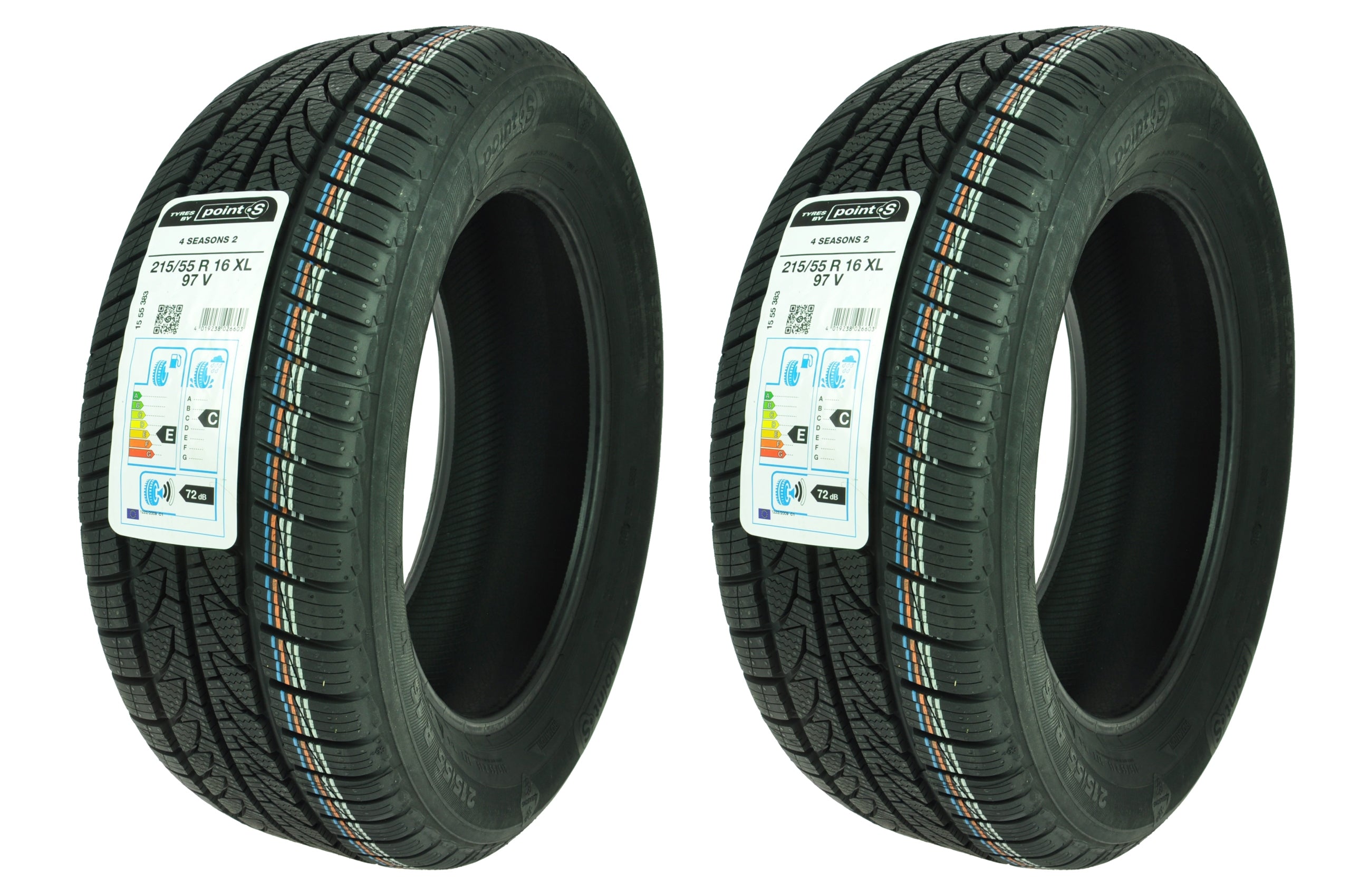 2 x 215/55R16 XL 97V 4Seasons 2 Point S year-round