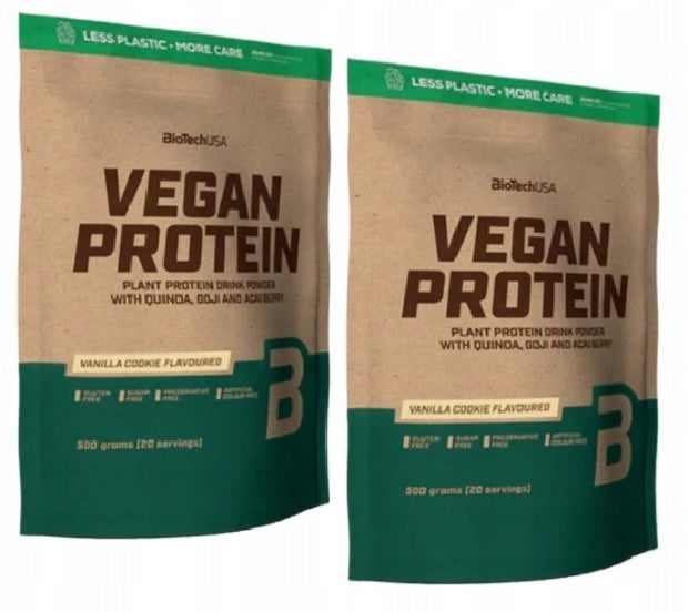 2 x 500g BioTech USA VEGAN PROTEIN vegetable protein