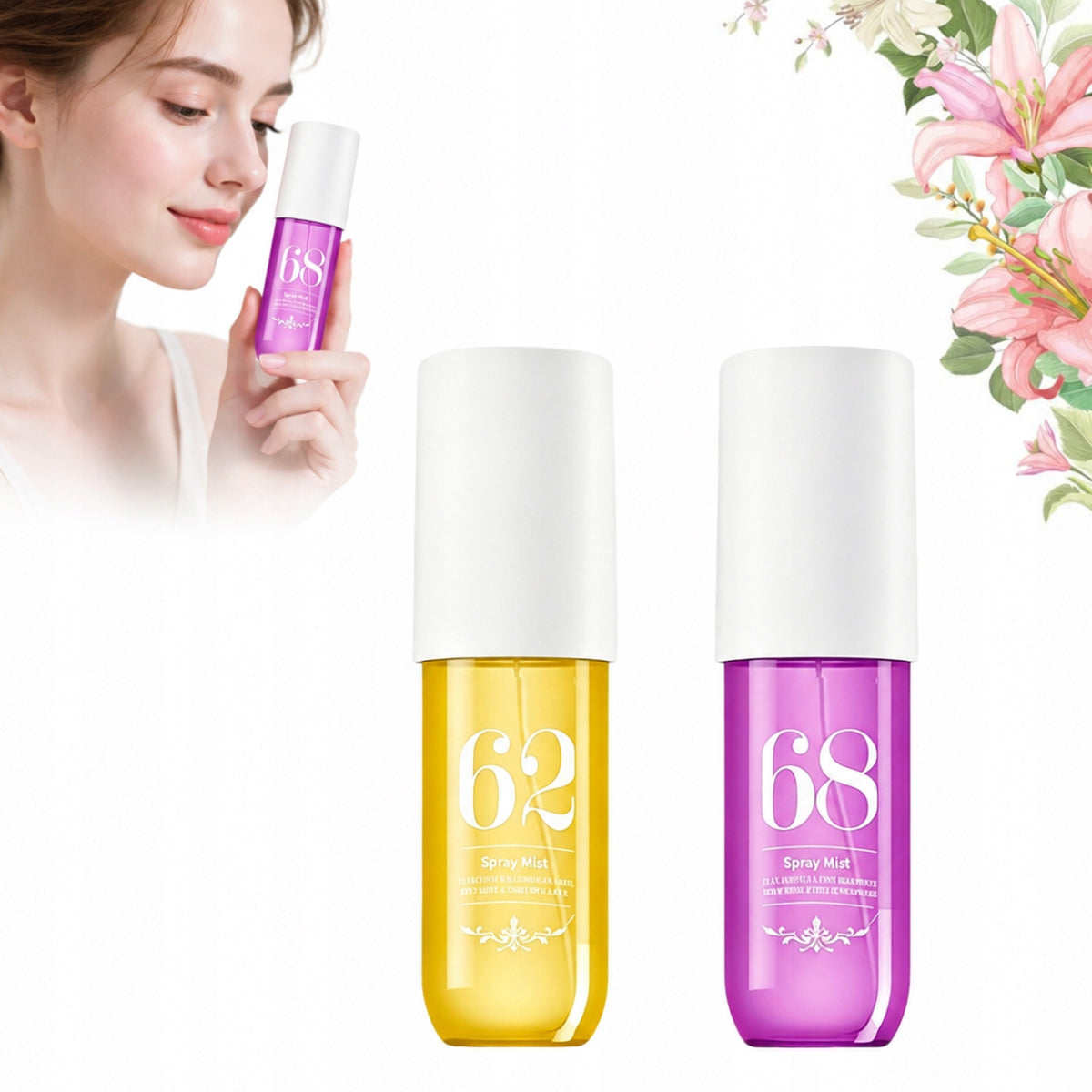 2 x 90ml Natural Scented MIST SET 62 68 MIST